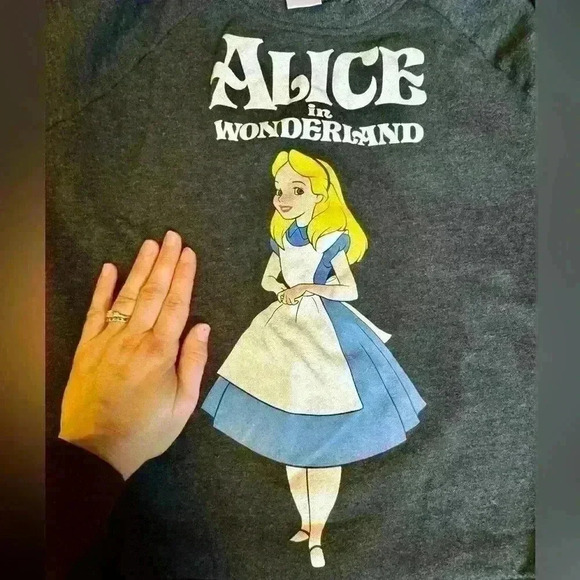 Alice in wonderland Disney brand dark grey sweatshirt size small - Picture 6 of 11